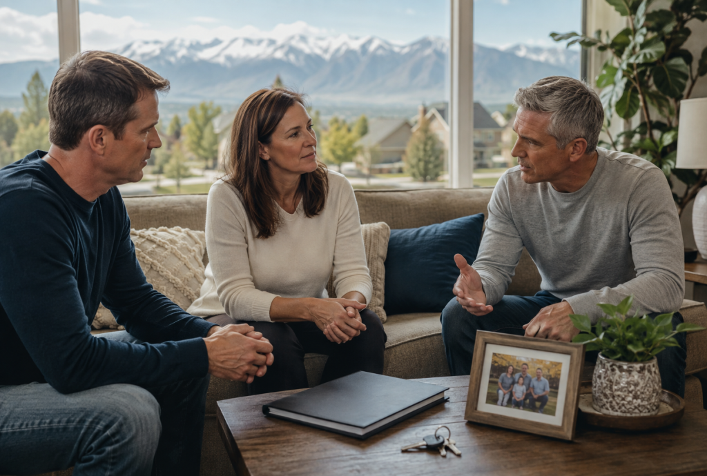 Family Discussing Inheritance and Probate in Utah